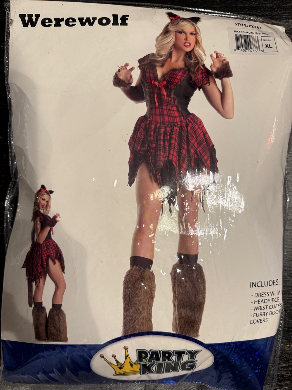 Party King Women’s Red Plaid Werewolf Costume